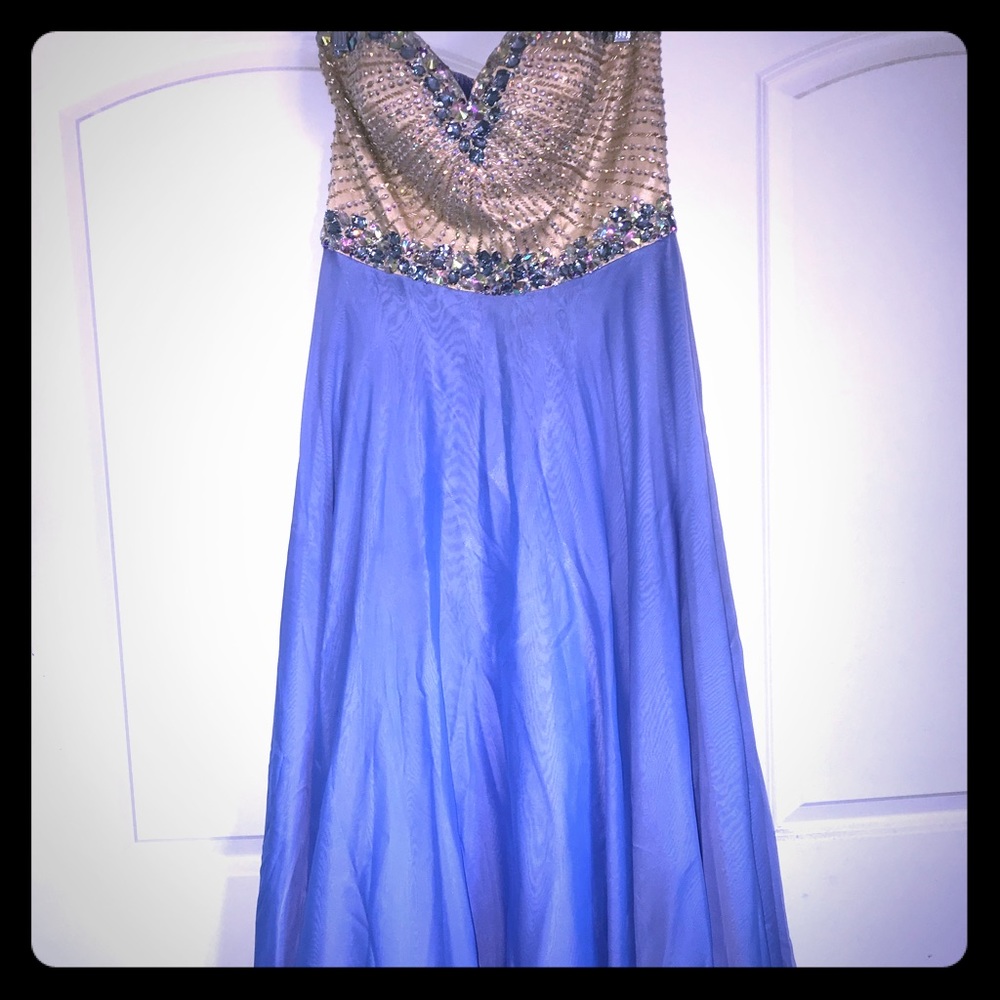 periwinkle Sherri Hill prom dress only worn once